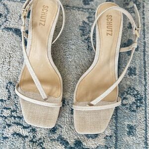 SCHUTZ Women's Beige Strappy Sandals